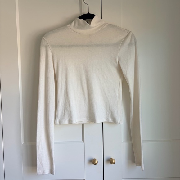 Alice + Olivia Tops - Alice + Olivia Classics Garrison Cream Long Sleeve Mock Turtleneck Top | XS